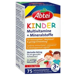 Abtei Kinder Multivitamin + Mineralst.DACH Schmelztab., 75 St