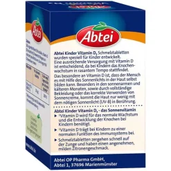 Abtei Kinder Vitamin D3 Schmelztabletten, 50 St