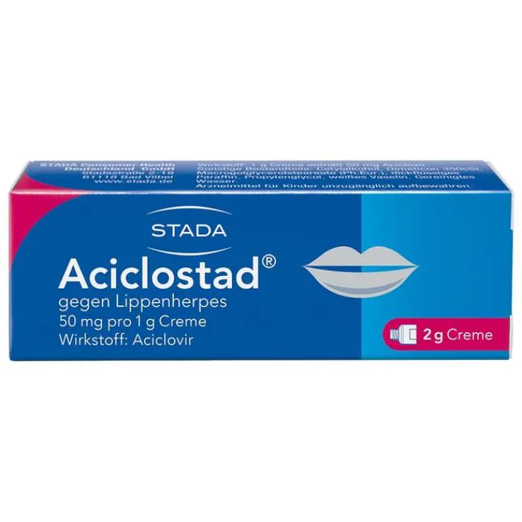 Aciclostad Creme gegen Lippenherpes, 2 g