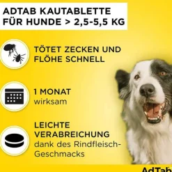 AdTab™ Kautabletten für kleine Hunde 112 mg 2,5 bis 5,5 kg, 3 St