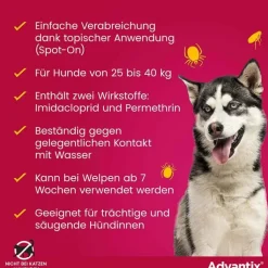 Advantix Spot-on Lösung z.Auftr.a.d.H.für Hund 25 - 40 kg, 4X4.0 ml