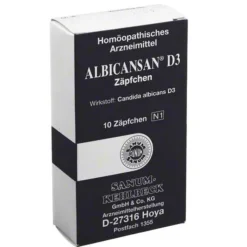 Albicansan D 3 Suppositorien, 10 St