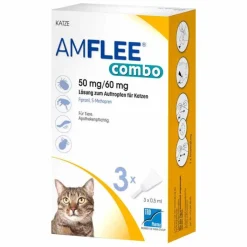 Amflee combo 50 mg/60 mg Lösung zum Auftropfen für Katzen, 3 St