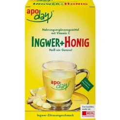 Apoday Ingwer + Honig + Vitamin C Pulver, 10X10 g