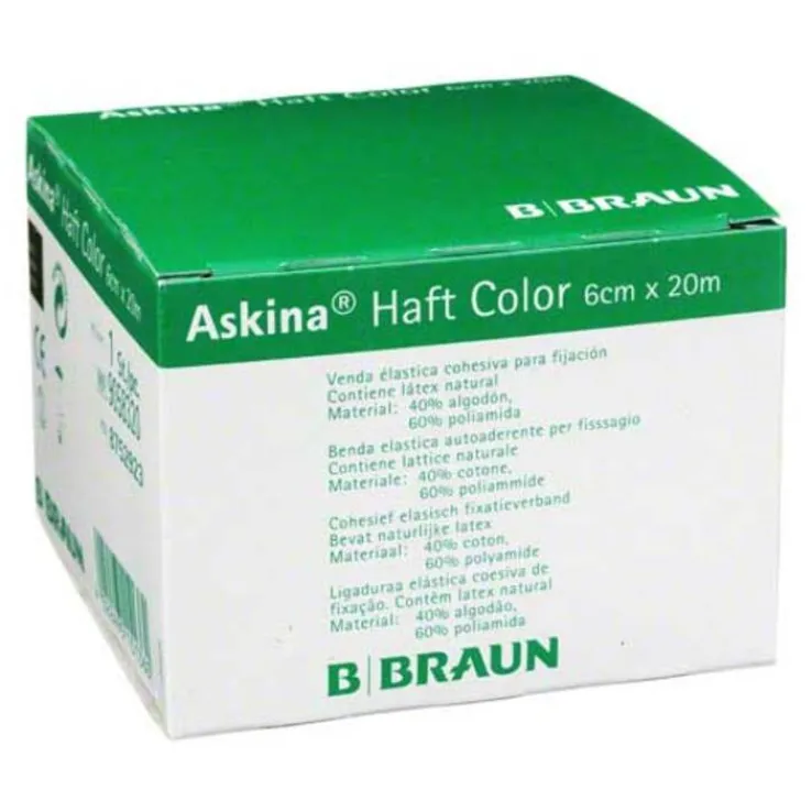 Askina Haftbinde Color 6cmx20m grün, 1 St