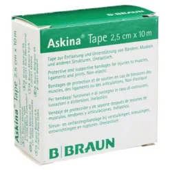 Askina Tape Pflaster 10mx2,5cm weiß unelastisch, 1 St