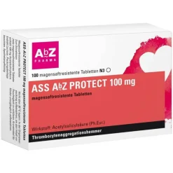 ASS AbZ Protect 100 mg magensaftresistent Tabletten, 100 St