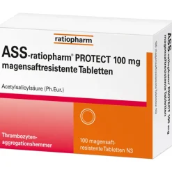 ASS-ratiopharm Protect 100 mg magensaftresistent Tabletten, 100 St
