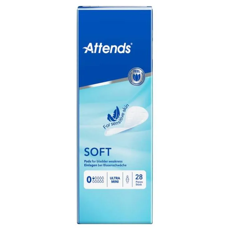 Attends Soft 0 ultra mini Einlagen anatomisch, 28 St