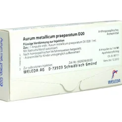 Aurum metallicum Präparat D 20 Ampullen, 8 St
