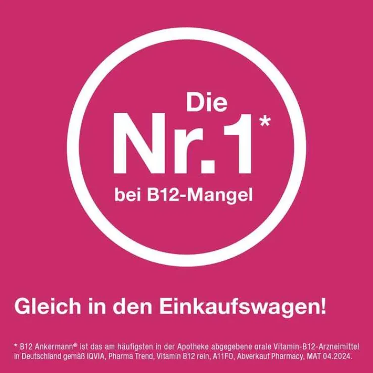 B12 Ankermann 1000 µg Vitamin B12 Tabletten hochdosiert, 100 St