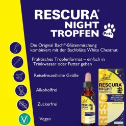 Bachblüten Original Rescura Night Pets Tropfen alkoholfrei , 10 ml