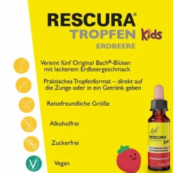 Bachblüten Original Rescura Kids Tropfen Erdbeer alkoholfrei, 10 ml