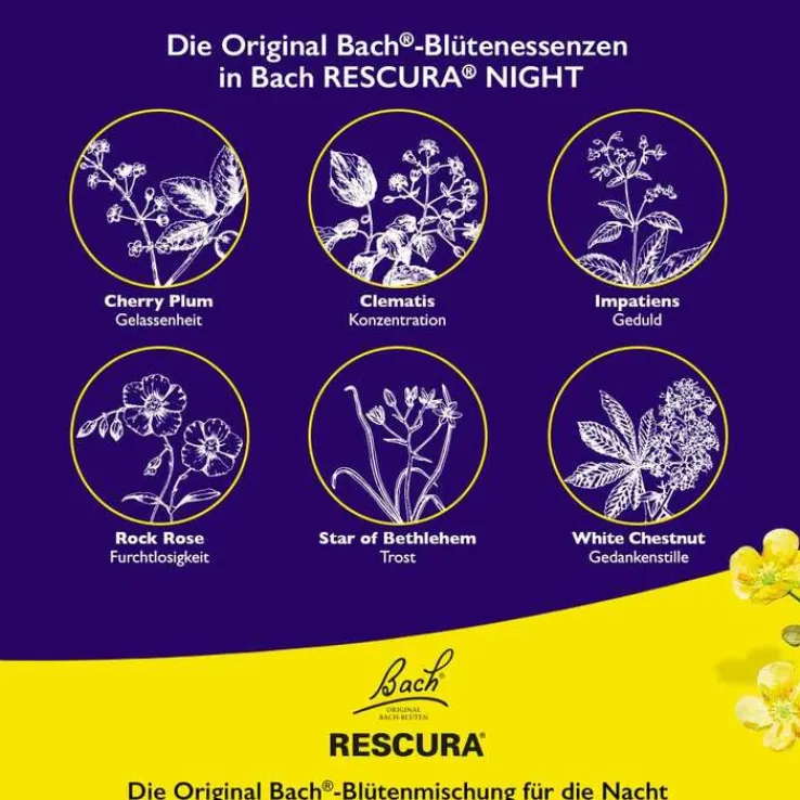 Bachblüten Original Rescura Night Tropfen alkoholfrei, 10 ml
