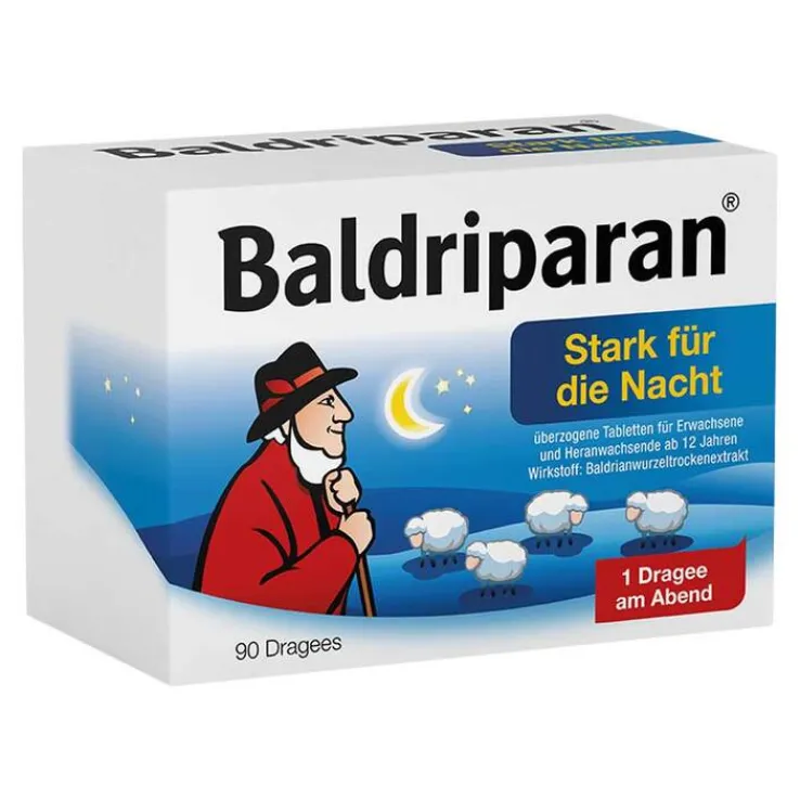Baldriparan Stark für die Nacht überzogene Tabletten, 90 St