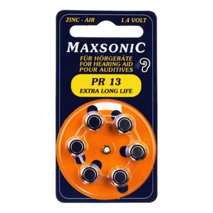 Batterien für Hörgeräte Maxsonic PR13, 6 St
