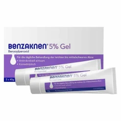 Benzaknen® 5% Gel bei leichter bis mittelschwerer Akne, 2X40 g