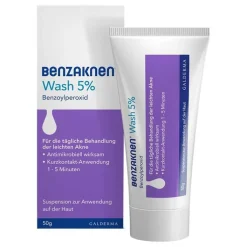 Benzaknen® Wash 5% Suspension bei unreiner Haut und leichter Akne, 50 g