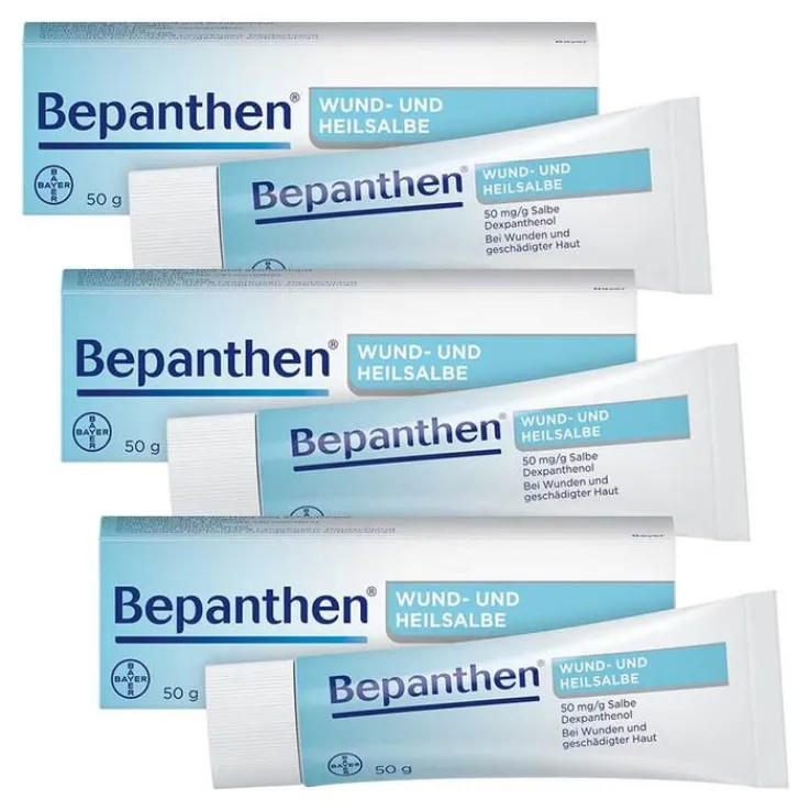 Bepanthen Wund- und Heilsalbe bei oberflächlichen Hautverletzungen, 3x50 g