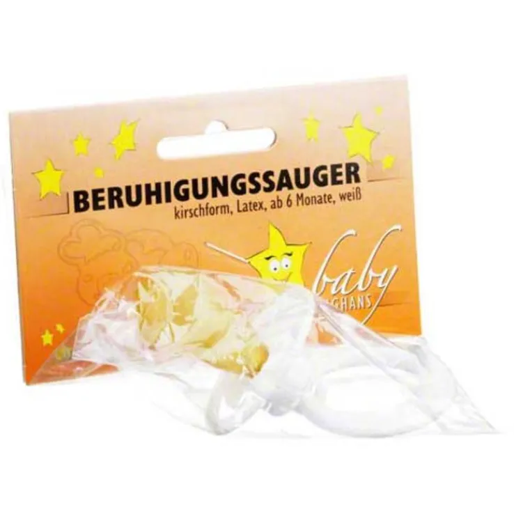Beruhigungssauger Kirschform Latex ab 6 M.weiß, 1 St