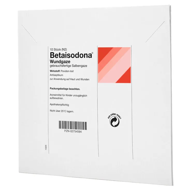 Betaisodona Wundgaze 10x10 cm, 10 St