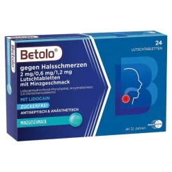 Betolo® gegen Halsschmerzen Lutschtabletten Minzgeschmack, 24 St