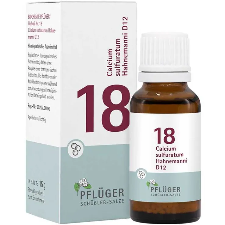 Biochemie Pflüger 18 Calcium sulfuratum D 12 Globuli , 15 g