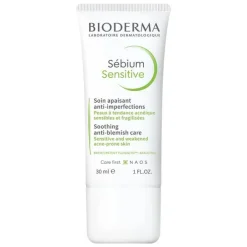 Bioderma Sebium sensitive Creme für unreine, ölige, zu Akne neigende Haut, 30 ml