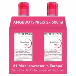 Bioderma Sensibio H2O Reinigungslösung für empfindliche Haut, 2X500 ml