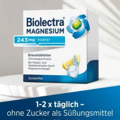 Biolectra® MAGNESIUM 243 mg forte Brausetabletten Zitronengeschmack, 60 St