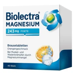 Biolectra® MAGNESIUM 243 mg forte Brausetabletten Orangengeschmack, 40 St