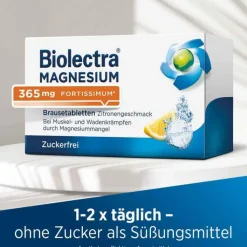 Biolectra® MAGNESIUM 365 mg fortissimum Brausetabletten Zitronengeschmack, 20 St