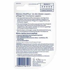 Blistex Medplus Stick ohne Mineralöl, 4.25 g