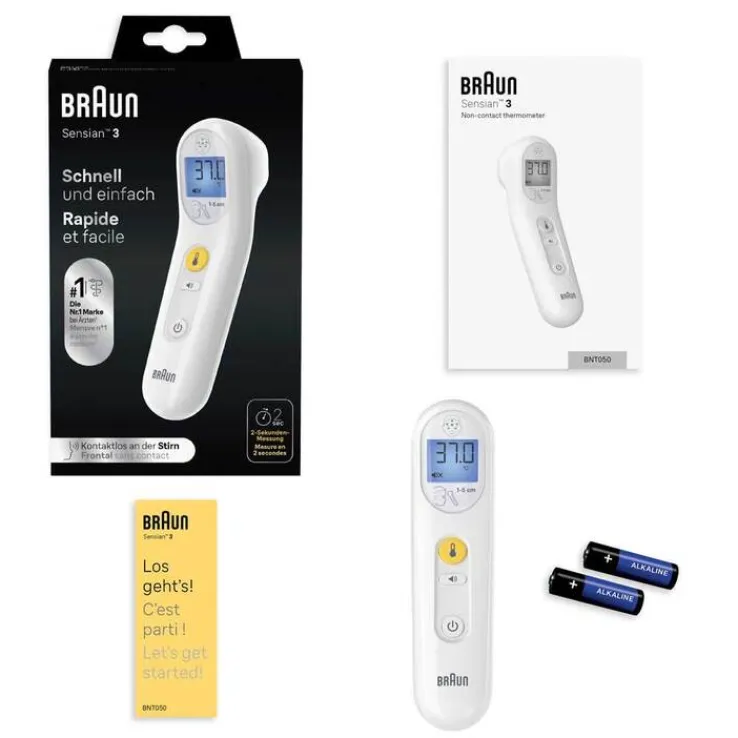 Braun Sensian 3 kontaktloses Thermometer, 1 St