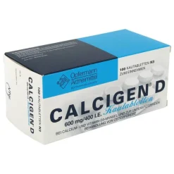 Calcigen D 600 mg / 400 I.E. Kautabletten, 100 St