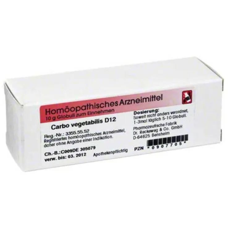 Carbo vegetabilis D12 Globuli, 10 g