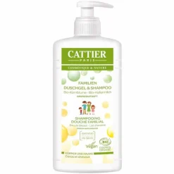 Cattier Moussant Familial Familien Duschgel und Shampoo, 500 ml