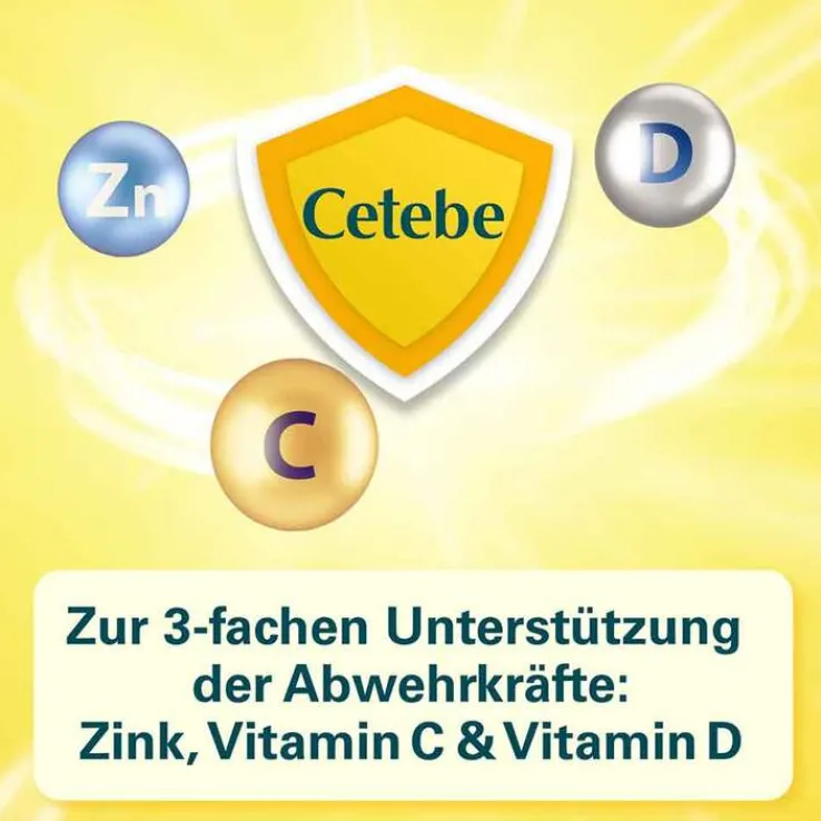 Cetebe Abwehr plus Vitamin C + Vitamin D3 + Zink Kapseln, 30 St