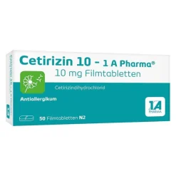 Cetirizin 10 – 1 A Pharma® Filmtabletten, 50 St