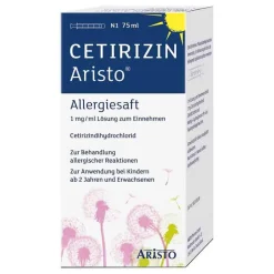 Cetirizin Aristo Allergiesaft 1 mg / ml Lösung zum Einnehmen , 75 ml