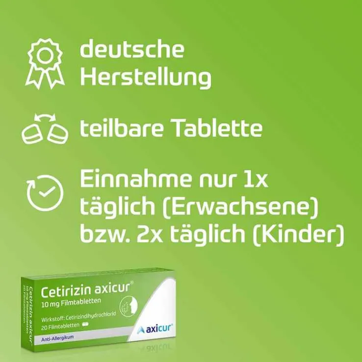 Cetirizin axicur® 10 mg Filmtabletten, 7 St