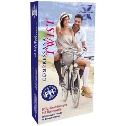 Compressana Twist Kniestrümpfe 38-40 anthrazit, 2 St