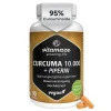Curcuma 10.000 + Piperin hochdosiert vegan Kapseln, 90 St