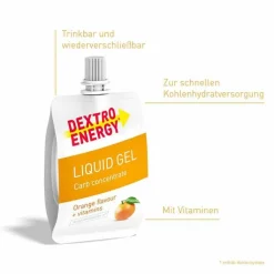 Dextro Energy Sports Nutrition Liquid Gel Orange, 60 ml