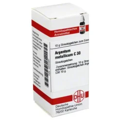 DHU Argentum metallicum C 30 Globuli, 10 g