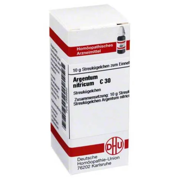 DHU Argentum nitricum C 30 Globuli, 10 g