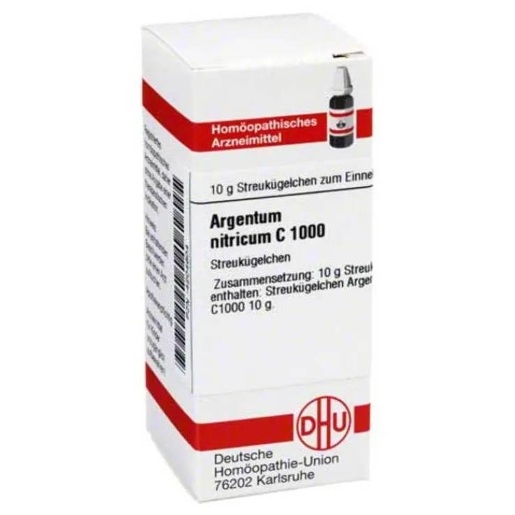 DHU Argentum nitricum C 1000 Globuli, 10 g