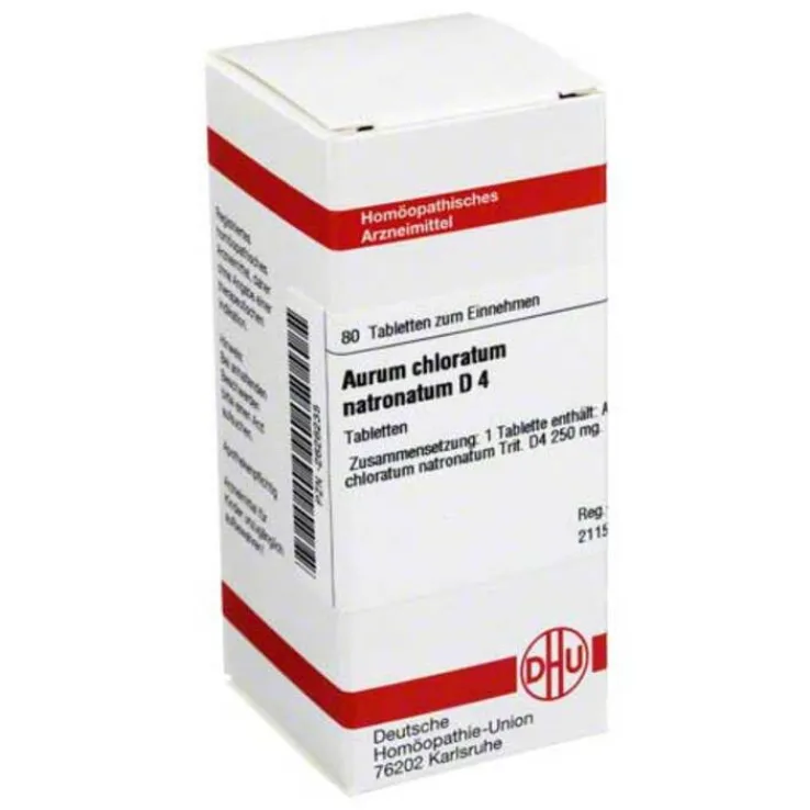 DHU Aurum chloratum natronatum D 4 Tabletten, 80 St