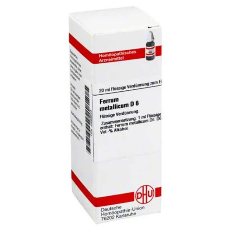 DHU Ferrum metallicum D 6 Dilution, 20 ml