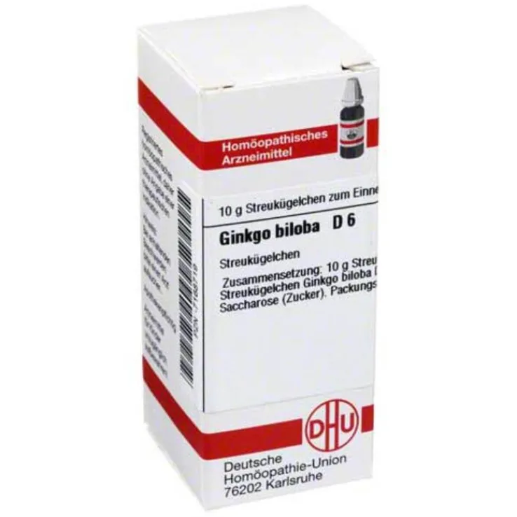 DHU Ginkgo biloba D 6 Globuli, 10 g